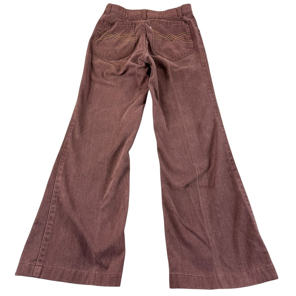 Vintage‎ Levis Brown High Waisted Flare Jeans 1970 24x26.5 Wide Leg Bell Bottom - Picture 12 of 16